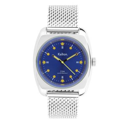 RC 2 Blue-Yellow Mesh Watch 9122492 - Kelton