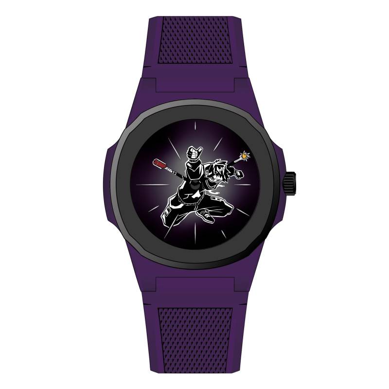 Black Dynamite Black Corner x Anka Watch - Violet, Grey & Black - Black Corner