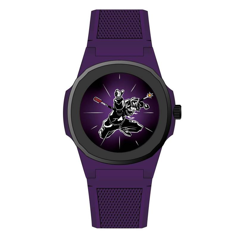 Black Corner x Anka Black Dynamite Watch - Violet, Purple & Black - Black Corner