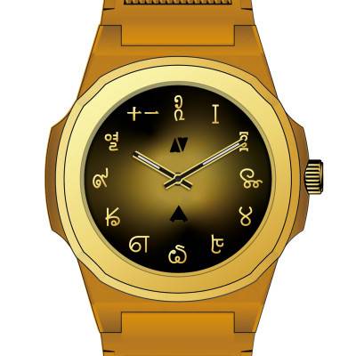 Montre Marco Polo's Journey Black Corner x Anka - Orange & Or - Black Corner