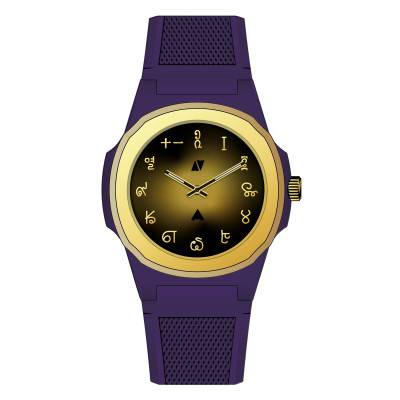 Marco Polo's Journey Black Corner x Anka Watch - Violet & Gold - Black Corner
