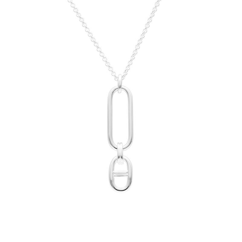 925 Silver Anchor Chain Link Necklace, 55 cm Length - Artemis