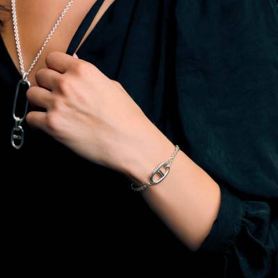 Bracelet Maillon Chaîne d'Ancre en Argent 925, Longueur 19 à 20,50 cm - Artemis