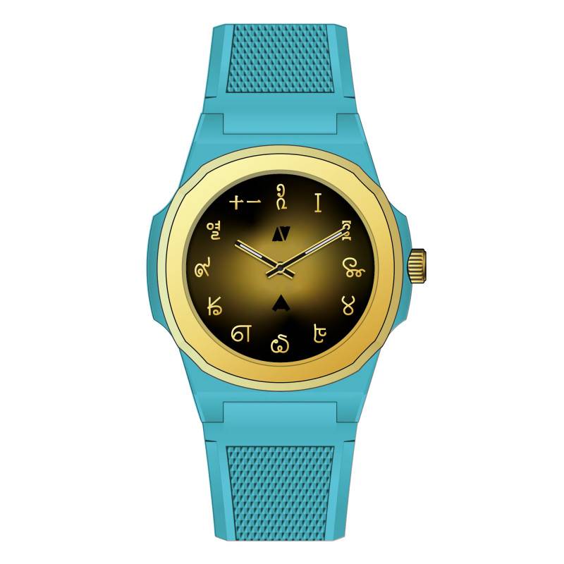 Marco Polo's Journey Black Corner x Anka Watch - Blue & Gold - Black Corner