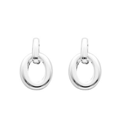 Boucles d'Oreilles Anneaux Ovales en Argent 925 - Artemis