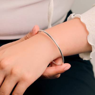 Bracelet Jonc Argent 925, Diamètre 55 à 70 cm, Largeur 2,50 mm - Artemis