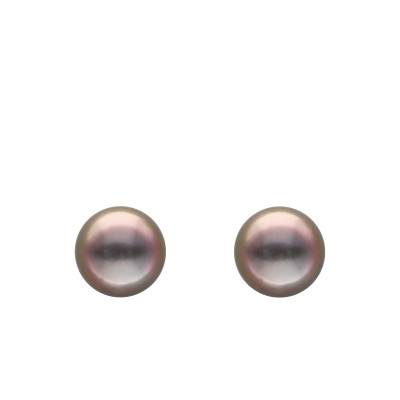 750/1000 Yellow Gold & Tahitian Cultured Pearl Stud Earrings - Emanessence