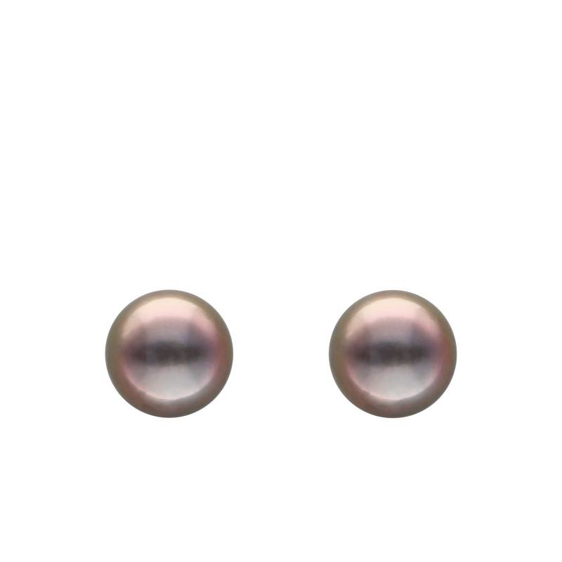 750/1000 Yellow Gold & Tahitian Cultured Pearl Stud Earrings - Emanessence