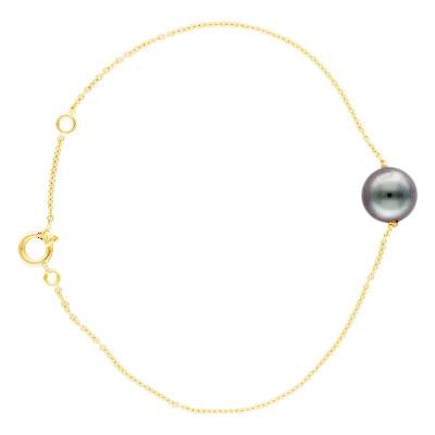 Bracelet en Or jaune 750 et Perle de Culture Tahiti - Emanessence