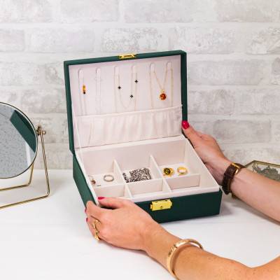 Forest Green Jewelry Box, 23x17x8cm - Les Essentiels