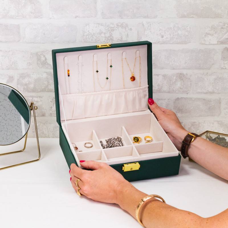 Forest Green Jewelry Box, 23x17x8cm - Les Essentiels