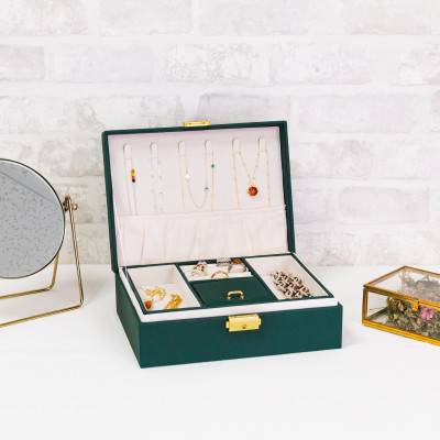 Forest Green Jewelry Box, 23x17x8cm - Les Essentiels