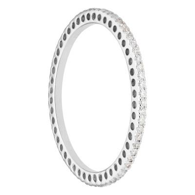 Full Eternity Wedding Ring in 750/1000 White Gold & 0.19 ct Diamonds - Alliantine