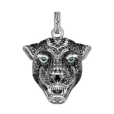 Pendentif Black Cat en Argent 925 Noirci & Pierres Noires - PE889-845-11 - Thomas Sabo