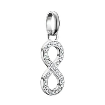Pendentif Charm Infini en Argent 925 & Pierres Blanches - CC1284-051-14 - Thomas Sabo