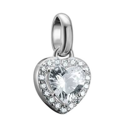 Pendentif Charm Coeur en Argent 925 & Pierres Blanches - CC1278-051-14 - Thomas Sabo