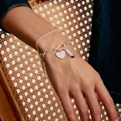 Pendentif Charm Coeur en Argent 925 & Pierres Blanches - CC1277-051-14 - Thomas Sabo