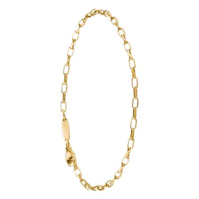 Bracelet Chaîne Paperclip en Argent 925 Plaqué Or Jaune 750, Longueur 16 cm à 19 cm - A2206-413-39-L19v - Thomas Sabo