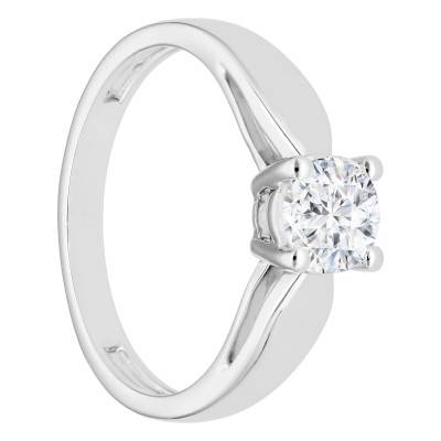 18K White Gold Solitaire Diamond Ring 0.78 ct - Alliantine