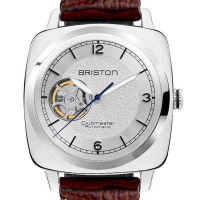 White Steel Clubmaster Legend Open Watch 25739.PS.L.2.LABR - Briston