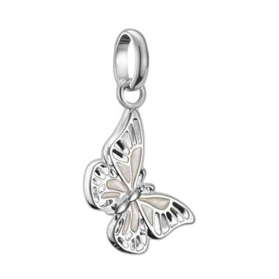 Pendentif Charm Papillon en Argent 925 & Émail Crème - CC1265-007-14 - Thomas Sabo