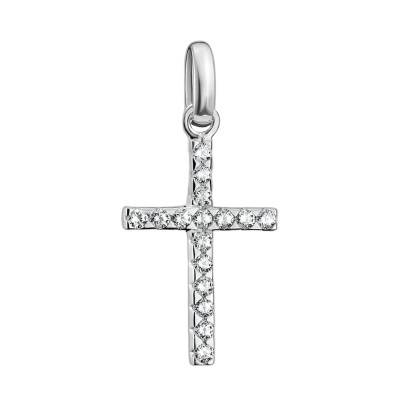 Pendentif Charm Croix en Argent 925 & Pierres Blanches - CC1203-051-14 - Thomas Sabo