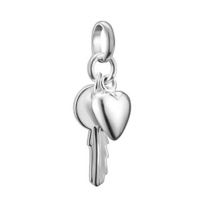Pendentif Charm Clé avec Coeur en Argent 925 - CC1233-001-21 - Thomas Sabo