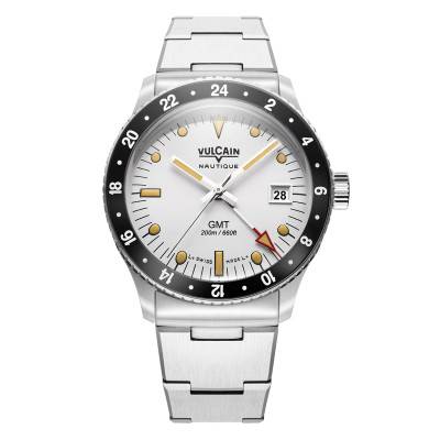 Skindiver GMT White Luminova Beige Watch 680174A57 - Vulcain