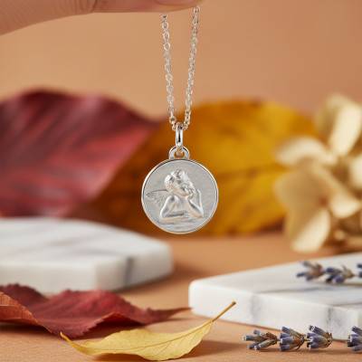 Médaille Archange Raphaël en Argent 925, Diamètre 14 mm - Emanessence