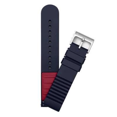 Blue D1 Rubber Watch Strap 21mm V.60027 - Victorinox