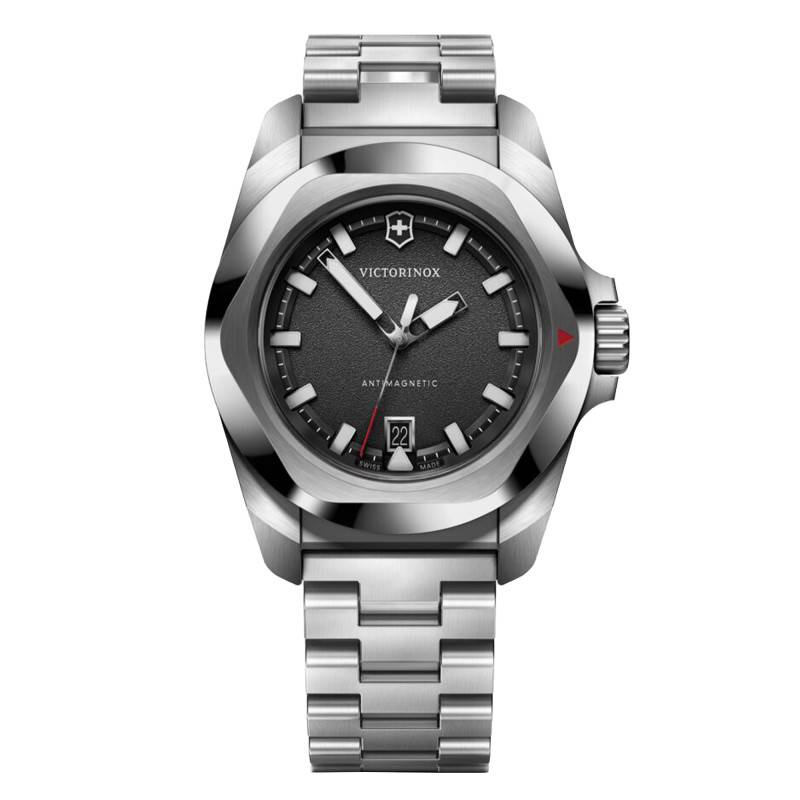 Black Metal I.N.O.X. Quartz 41 mm Watch 242030 - Victorinox