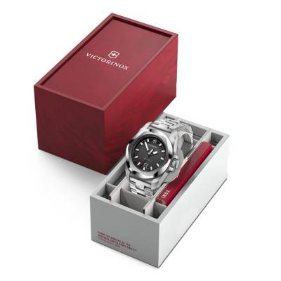 Black Metal I.N.O.X. Quartz 41 mm Watch 242030 - Victorinox