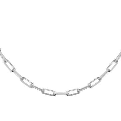 Chaîne Maille Rectangulaire en Argent 925, Longueur 45 cm ou 55 cm, Largeur 2,70 mm - Manillon
