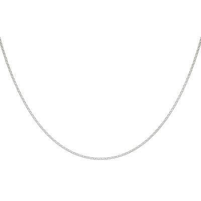 925 Silver Oval Link Chain, 75 cm to 90 cm Length - Manillon