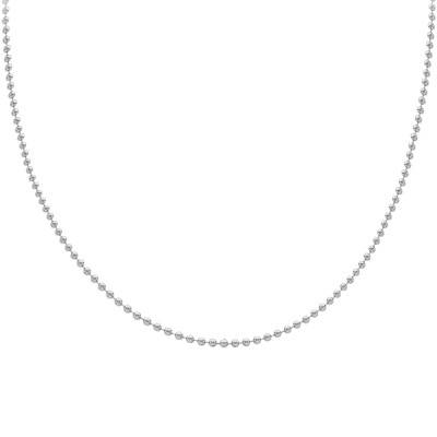 Chaîne Maille Boule en Argent 925, Longueur de 45 cm à 60 cm - Manillon