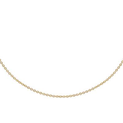 Yellow Gold-Plated 925 Silver Cable Chain, Length 36 cm to 45 cm - Manillon