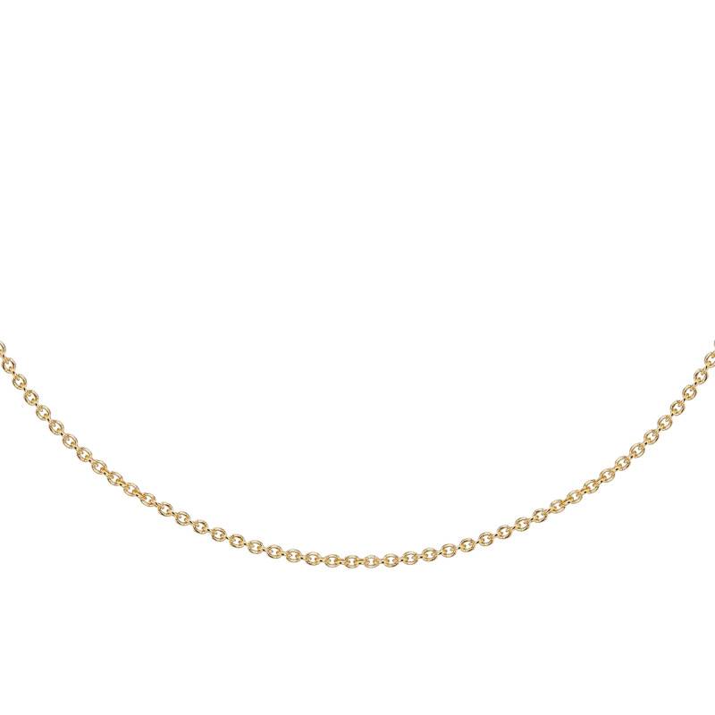 Yellow Gold-Plated 925 Silver Cable Chain, Length 36 cm to 45 cm - Manillon