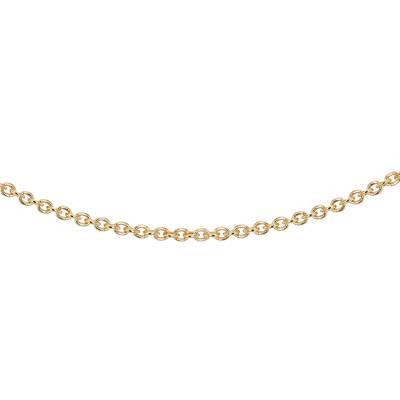Yellow Gold-Plated 925 Silver Cable Chain, Length 36 cm to 45 cm - Manillon