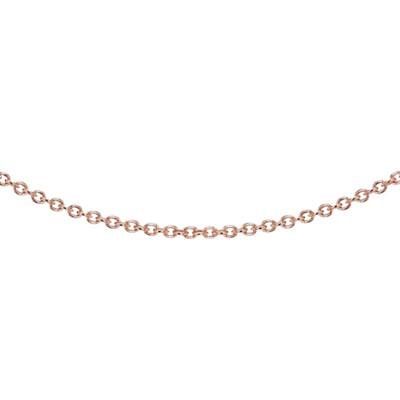 Chaîne Maille Forçat en Argent 925 Plaqué Or Rose, Longueur de 35 cm à 75 cm - Manillon