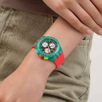 Neon Emerald Chrono Watch SUSG409 - Swatch