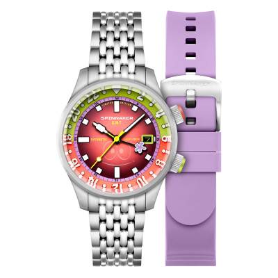 Montre Bradner Gmt Automatic Spongebob Squarepants Bubbly Grins Limited Edition - SP-5162-44 - Patrick Pink - Spinnaker