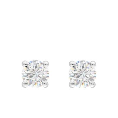Platinum & Lab-Grown Diamond Stud Earrings 0.40 ct to 1 ct, 4 mm to 5 mm - Ocarat