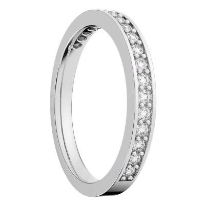 Bague Matrix Blanche en Métal Rhodié & Zircones - 1121066 - Swarovski