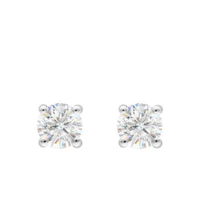 Boucles d'Oreilles en Platine & Diamants de Synthèse de 0,40 ct à 1,00 ct - Ocarat