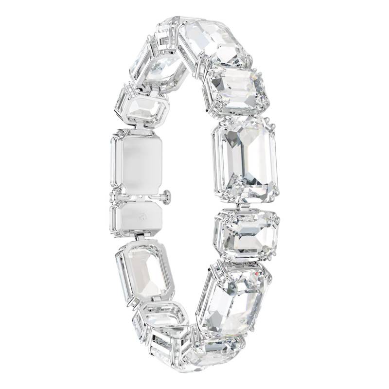 White Rhodium-Plated Metal Millenia Bracelet, 16 cm to 18 cm - 5705770 - Swarovski