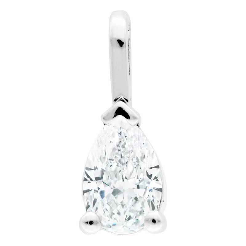 Platinum & Lab-Grown Pear-Cut Diamond Pendant 0.30 ct to 1 ct - Ocarat