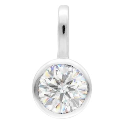 Pendentif en Platine, Diamant de Synthèse Rond de 0,30 ct à 1,00 ct - Ocarat