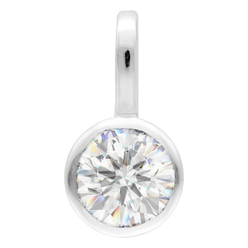 Round Lab-Grown Diamond Platinum Pendant 0.30 ct to 1 ct - Ocarat