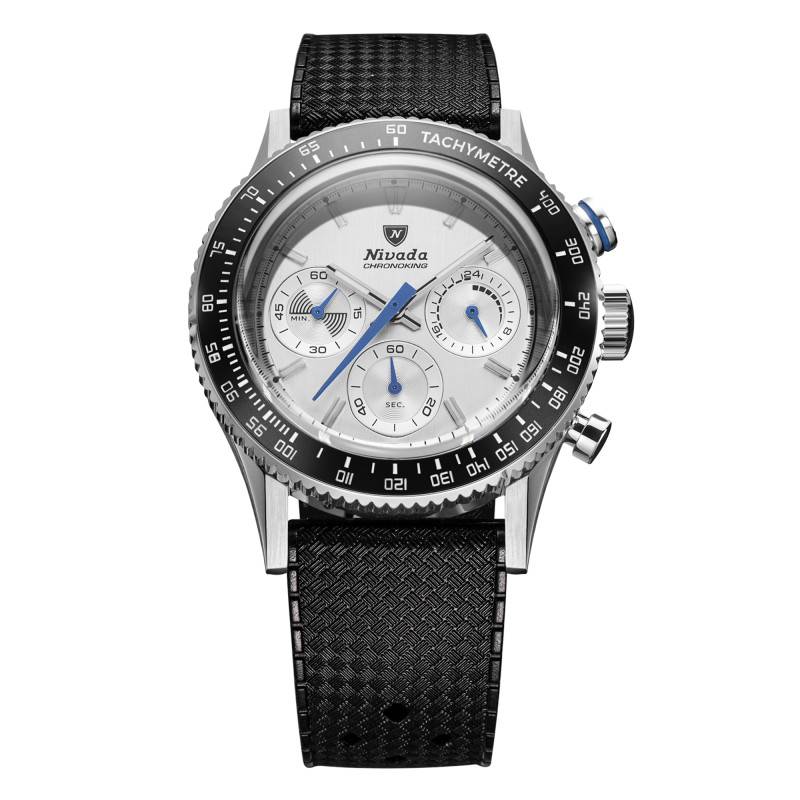 Chronoking Racing Grey Watch with Interchangeable Bezels - Nivada Grenchen