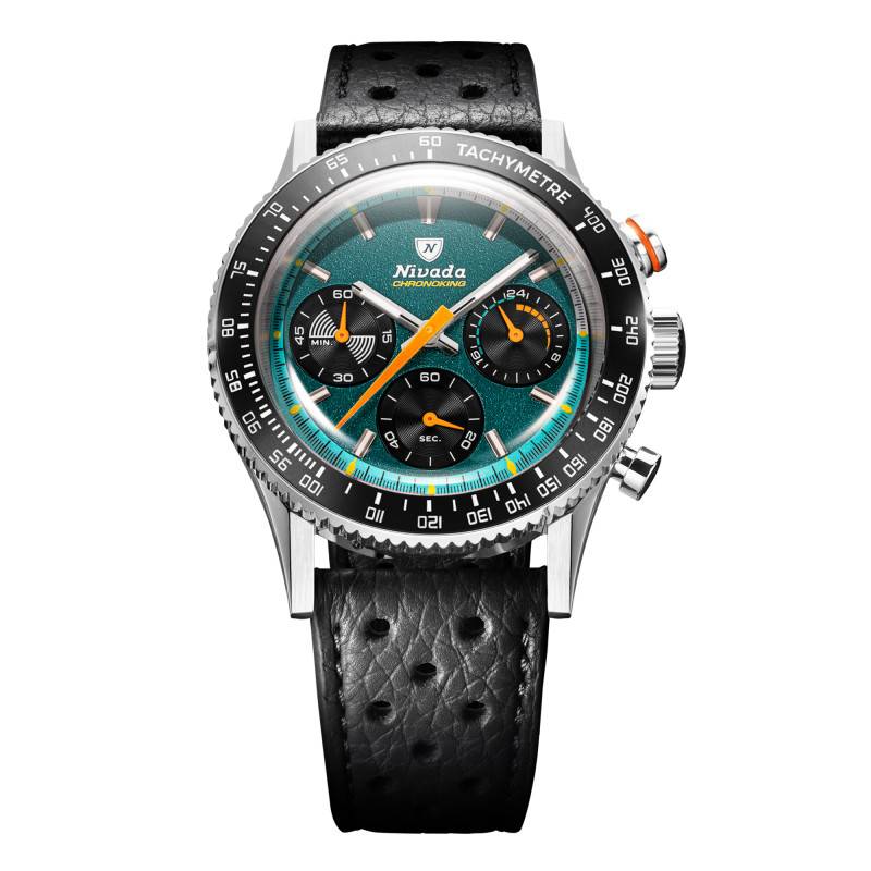 Chronoking Racing Green Watch with Interchangeable Bezels - Nivada Grenchen